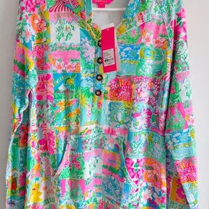 Lilly Pulitzer Multicolor Patchwork Hoodie